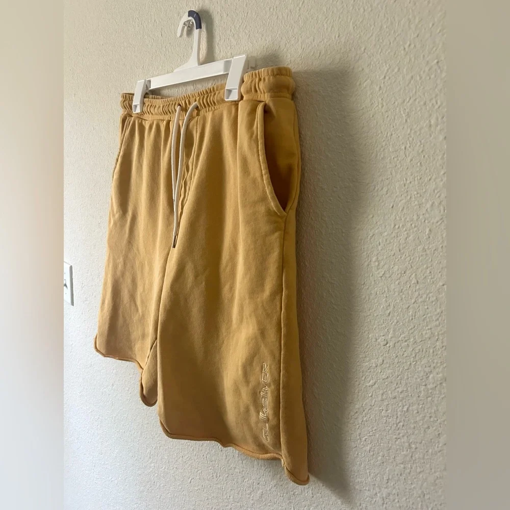 Quiksilver Men’s Tan Drawstring Sweat Shorts Size Large Casual Lounge - Picture 3 of 9